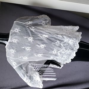 Lovely White Lace Shawl Cardigan Wrap